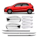 Cromado Maçaneta Retrovisor Friso Grafia Gol G6 G7 G8 4p