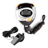 Cronômetro De Mão Digital Profissional Stopwatch + Apito