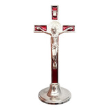 Crucifixo Antigo Com Escrivaninha Para Decoração De Casa