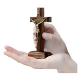 Crucifixo Cruz Parede E Mesa Aramon Medalha São Bento 12 Cm