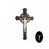 Crucifixo Ornado Estilo Barroco Grande Para Parede Luminoso