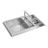 Cuba De Cozinha Inox Deca Supra C/ Tornneira E Calha Umida