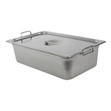 Cuba Gastronômica De Inox Gn 1/1 De 150 Mm Com Alças E Tampa