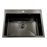 Cuba Para Cozinha Jordana Aço Inox Black Acessórios 60x45