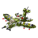 Cubic Avião De Combate 576 Peças 25 Em 1 Compatível Lego