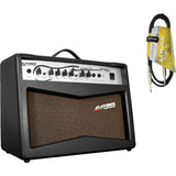 Cubo Amplificador Guitarra Datrel 2x8 100w + Cabo 3m Top