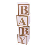Cubo Baby Pintado Decoração Chá De Bebê E Revelação Mdf 30cm