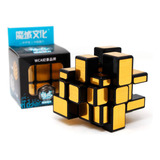 Cubo Mágico Mirror Blocks Dourado 3x3x3 Qiyi Profissional