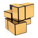 Cubo Mágico Profissional 2x2x2 Mirror Blocks Dourado 