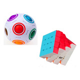 Cubo Mágico Puzzle Raibow Ball Yong Jun + 4x4x4 Qiyuan S