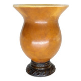 Cuia Chimarrão Mate Grande Porongo Natural Pé Resina 