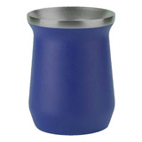 Cuia Térmica Inox Chimarrão Café Chá Erva Mate Tererê Xtuned Cor Azul-escuro Lisa
