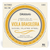 D'addario Ej82c Encordoamento Para Viola Brasileira Cebolão Mi/boiadeira Bolinha Nickel Plated Steel 