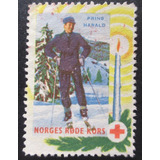 D4412 - Noruega - Selo Da Cruz Vermelha E Esporte De Inverno