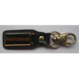 D4684 - Chaveiro Da Philishave Em Metal E Couro, Medindo 7x2