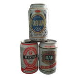 D7096 - 3 Latas Diferentes De Cervejas Alemãs, Vazias, Beck'