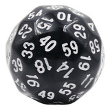 Dado De Rpg - D60 Black Opaque Dice - Sessenta Lados - Rpg