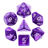 Dados De Rpg Conjunto Com 7 Dados Perolados Diversas Cores
