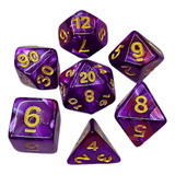 Dados Rpg 7 Dados D&d Perolado Jogo Tabuleiro Rpg 