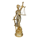 Dama Da Justiça Themis Balança Decorativa Resina 30 Cm Luxo
