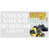 Decalque Mini Carregadeira Hidráulica Volvo Mc110b Cor Não Se Aplica