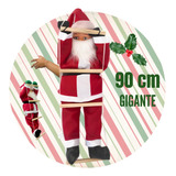 Decoração Natalina - Boneco Papai Noel Subindo Escada Grande