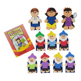 Dedoches Em E.v.a E Feltro Branca De Neve 10x7 Cm