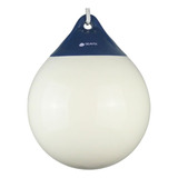 Defensa Inflavel Boia Náutica Seavix Tamanho A4 Branco Com Azul Brilhante Em Pvc Reforçado E Resistente Para Barcos Lanchas Iates Boia Redonda