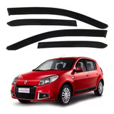 Defletor Chuva Renault Sandero 2012 2013 Acriílico 4 Portas