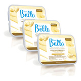 Depil Bella Cera Depilatória Chocolate Branco 800g - 3 Unid