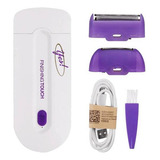 Depilador Elétrico Feminino Intimo Sem Dor Usb Branco