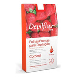 Depilflax Folhas Prontas P/ Depilação Corporal Morango C/20