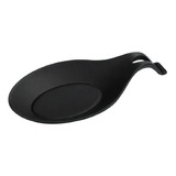Descanso Para Talheres Mesa Silicone Utensilio Cozinha Preto Cor Preto