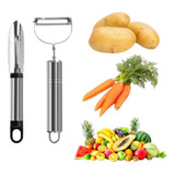 Descascador De Legumes+ Cortador Decorador De Frutas Kit