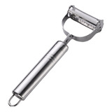 Descascador Inox Legumes Frutas Dupla Lâmina Móvel 2 Em 1