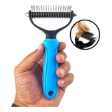 Desembolador Rake Pelos Pet 17 Dentes Azul Amigos De Patas