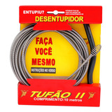 Desentupidor Tufão Aço 10m Ralo Pia Tanque Cozinha Banheiro