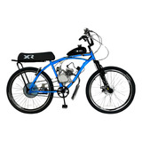 Desmontado Bike Motorizada Banco Xr + Kit Motor 80cc Moskito Cor Azul Bebê Tamanho Do Quadro 17