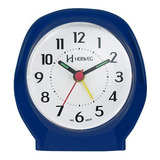 Despertador Analógico Pequeno Tradicional Quartzo Herweg Cor Azul