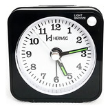 Despertador Herweg Contínuo Preto Com Luz 2510-034