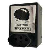 Dimmer Controlador Bivolt Com Tomada Dimer Preto Rima 621 - 3000w 110v/220v