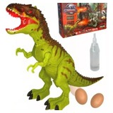 Dinossauro Rex Brinquedo Anda Solta Fumaça Bota Ovo Luz Som