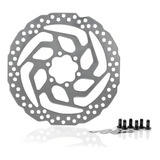 Disco De Freio Bike Rotor Shimano Rt26 160mm C/ 6 Parafusos Cor Prateado