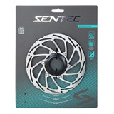 Disco Freio Rotor Bike Sentec 203mm Mtb Road P/ Center Lock Cor Prateado
