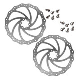 Disco Rotor Freio 203mm Bike Mtb Xc Dh Bike 6 Parafusos Par Cor Prateado