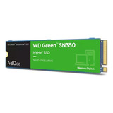 Disco Sólido Interno Western Digital Wd Green Sn350 Wds480g2g0c 480gb Verde