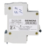 Disjuntor Din Unipolar 63a C 3ka Siemens Iriel 5sj11637mb