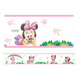 Disney Faixa Adesiva Border Parede Infantil Minnie Kit 2mts