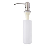 Dispenser Detergente Inox Embutir Sabonete Liquido 350ml Cor Prata