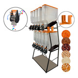 Dispenser Porta Ração Com 10 Módulos 35 Litro Laranja Mec Pet 15 Kg